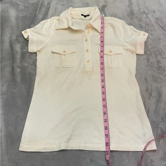 Theory Cream Short Sleeve Polo Shirt  21270 - Picture 5 of 9
